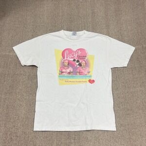 Vintage I Love Lucy Shirt Mens Large White 1990s Chocolate Factory TV Ep 39